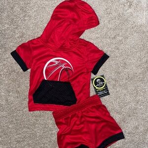 NWT 2-piece basketball outfit size 12m